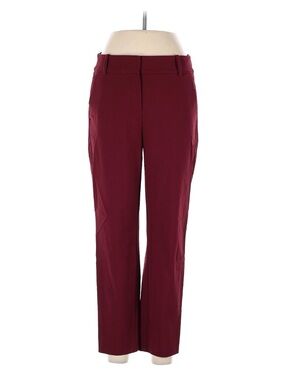 Women's Burgundy Straight-Leg Dress Pants